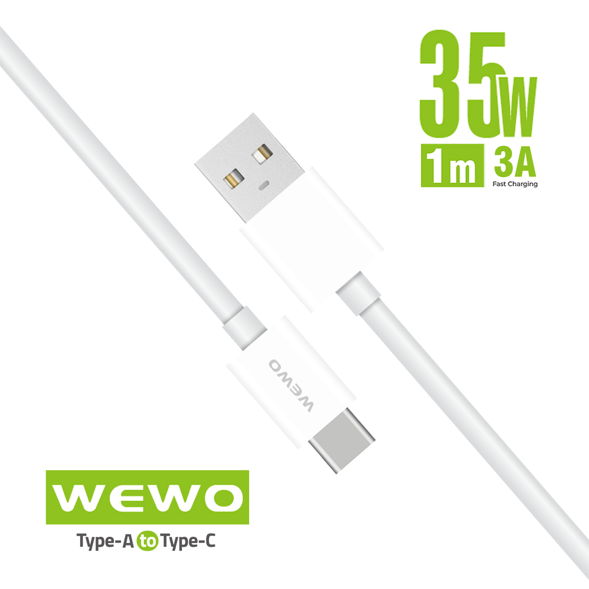 KABL CA-10 FAST 35W/3A USB TIP C BELI 1M WEWO