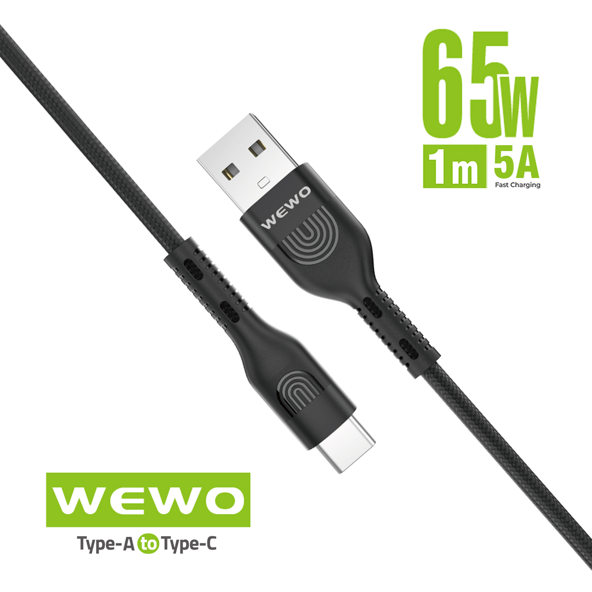 KABL USB CA-46 TYPE C FAST 65W/5A 1M CRNI WEWO