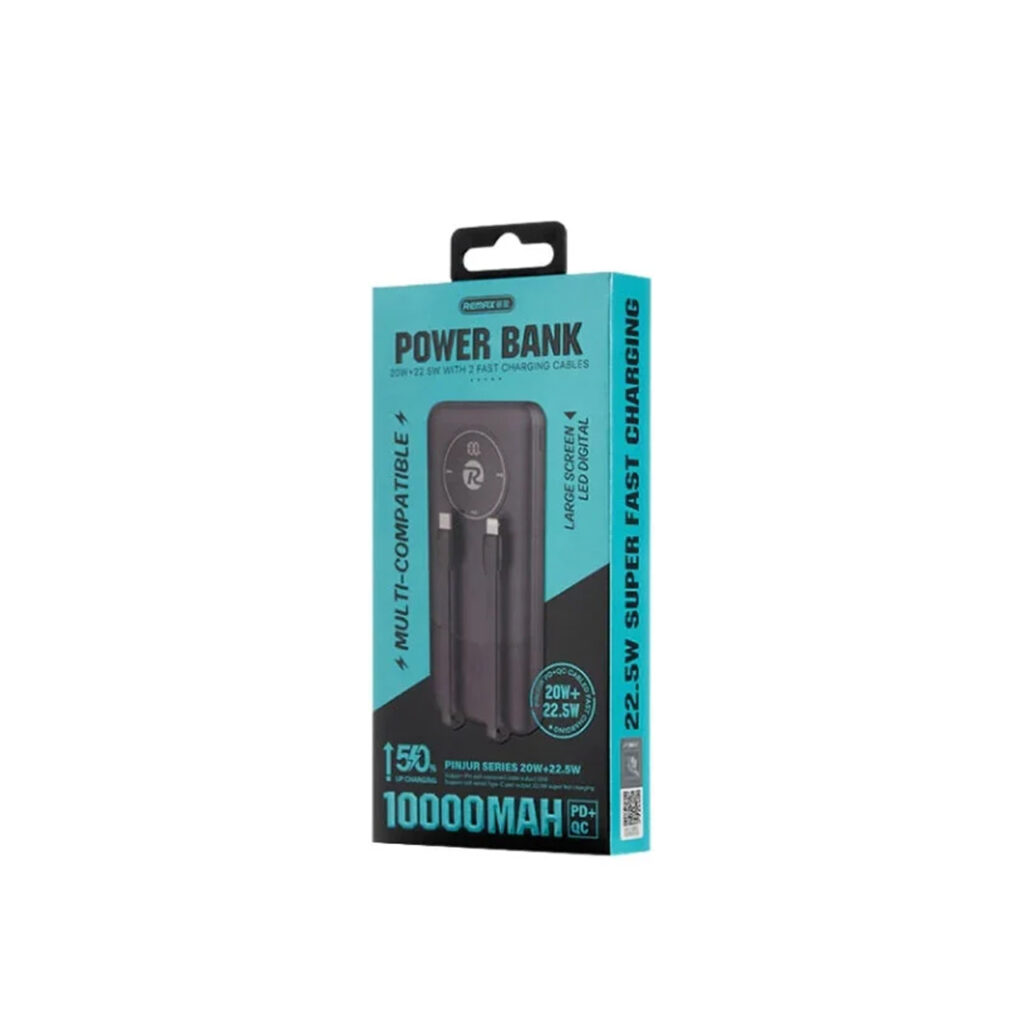 POWER BANK PINJUR RPP-37 20W + 22.5W FAST CHARGE 10000mAh REMAX CRNI