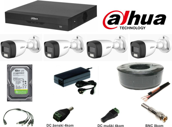 DAHUA SET-18 4KAMERE FULL HD 2mpx+KABLl 100m+HARD DISK 1TB+NAPAJANJE