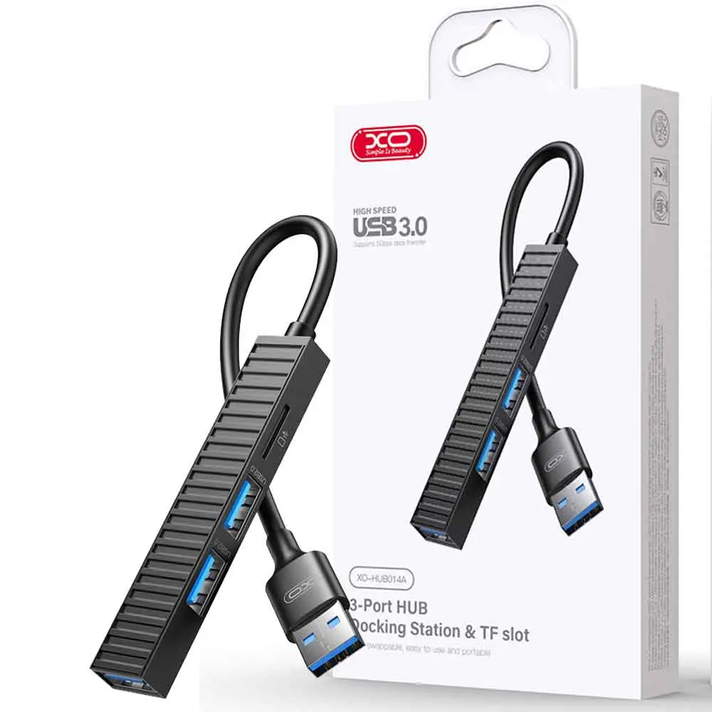 HUB USB 4IN1 USB3.0-USB2.0+TF HUB014A XO