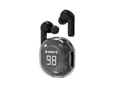 SLUŠALICE BLUETOOTH TWST-01-BK TWS LCD TRANSPARENT CRNE GEMBIRD
