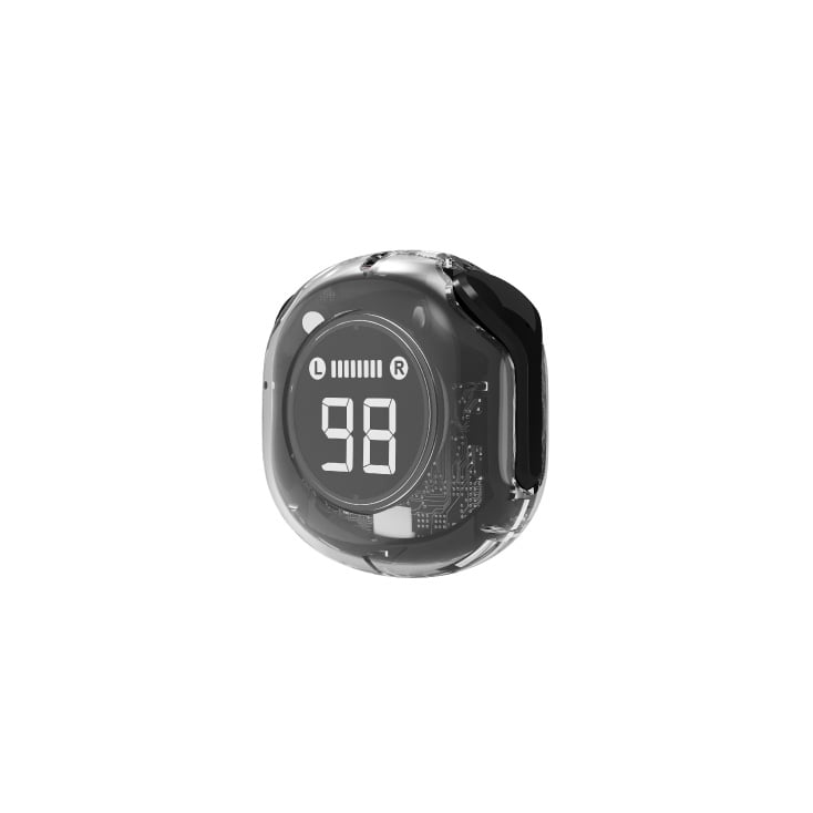 SLUŠALICE BLUETOOTH TWST-01-BK TWS LCD TRANSPARENT CRNE GEMBIRD