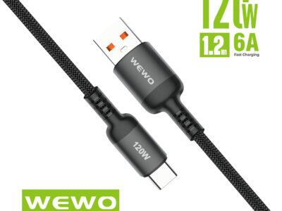 KABL USB NA TYPE C 120W/6A CA-12 1.2M TEXTILE FAST WEWO