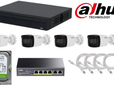 DAHUA SET-IP2MP-02/4 IP KAMERE+NVR2104, POE SWITCH,1TBHDD,4X20M UTP KABLA
