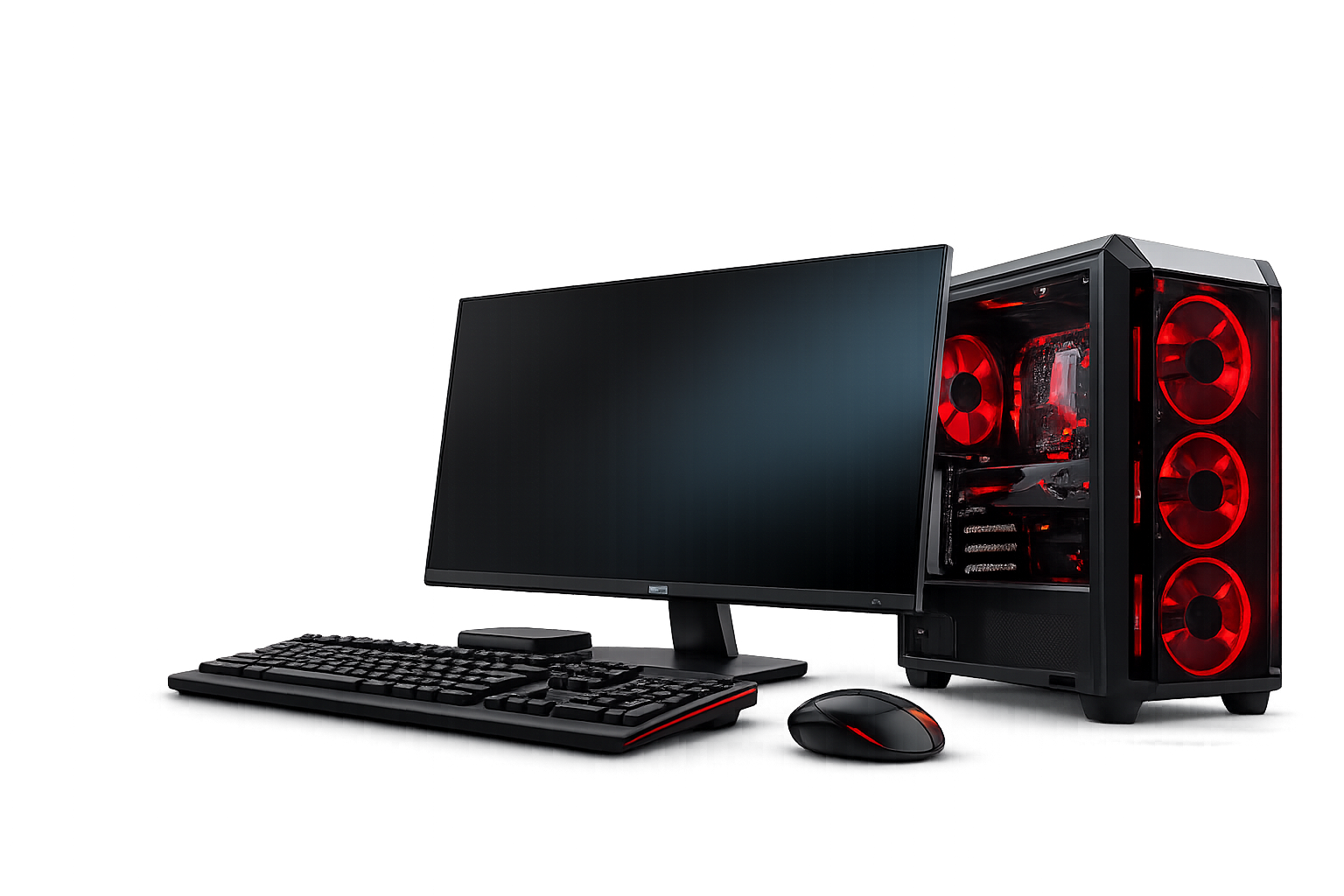 Računar sastavljen po meri sa monitorom, tastaturom i mišem