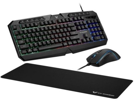 TASTATURA+MIŠ+PODLOGA USB HELIOS VX-148-BK US CRNA VOLKANO