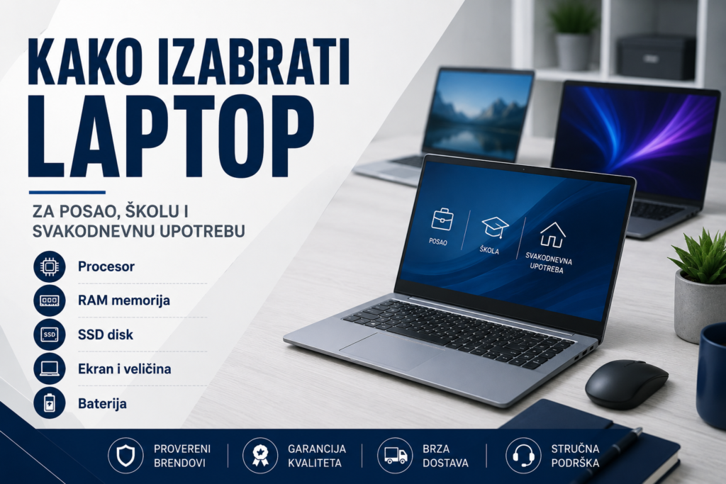 Kako izabrati laptop za posao, školu i svakodnevnu upotrebu