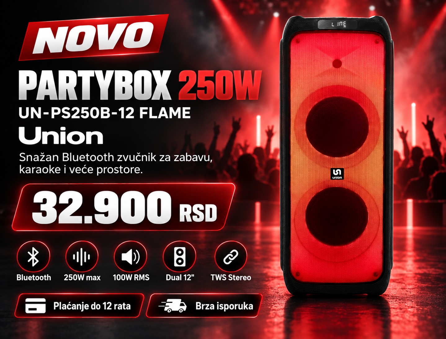 UN-PS250B-12 FLAME UNION