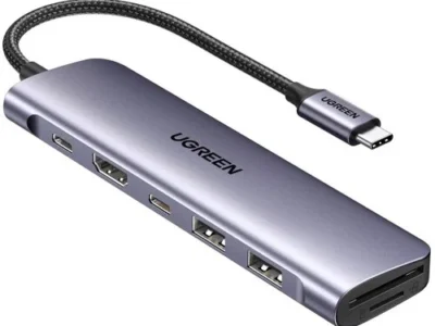 HUB 7 U 1 REVODOK CM195 USB-C HUB 4K HDMI+SD/TF UGREEN SIVI