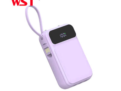 POWERBANK WDX274 10000mAh 22.5W SA KABLOM LJUBIČASTI WST
